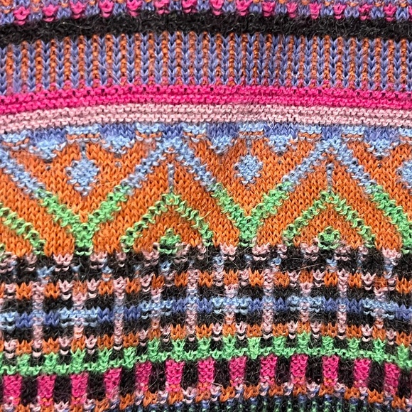 Baby Alpaca Sweater Multicolor Women's Made in Peru - Picture 4 of 12